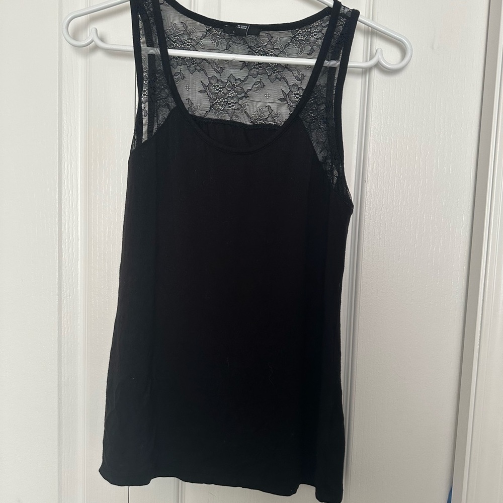 Jacob Black Lace Detail Top in size XS